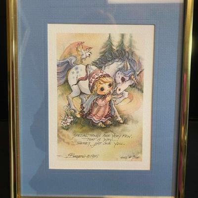 Limited Edition 1985 Lithograph By Jody Bergsma 4482/7500 Titled "Special Things Are Very Few"