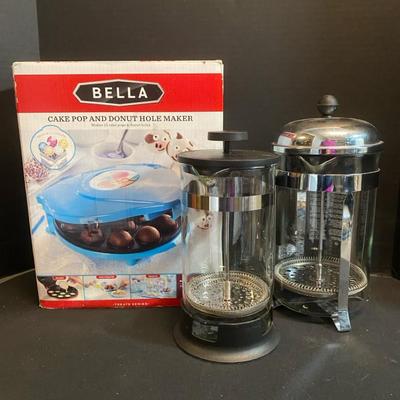 Bodum & Ikea Coffee Presses With Bella Cake Pop Maker