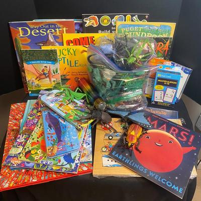 Children’s Educational Books, Art Set, Puzzles & Plastic Figurines