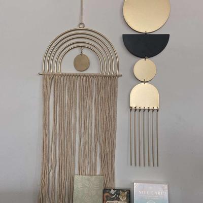 2 Macrame Wall Hangings With Tarot And Self Care Cards