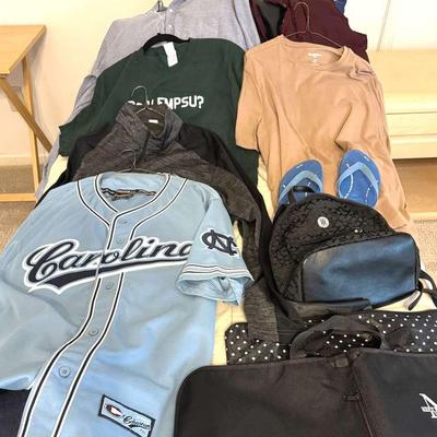 Lot 134: Carolina Shirt, Dress Shirt, T’s , Garment Bag