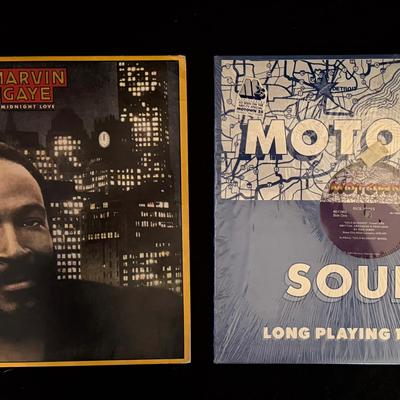 Lot 417: Lot of 2 Vintage Vinyl Records – Marvin Gaye Midnight Love & Rick James 12” Motown Single