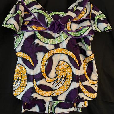 Lot 312: Women’s Handsewn Batik/Kente ‘Separates’ Sets - Tops, Skirts, Headwraps