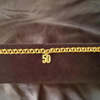 Lot 546: 14K Bracelet 50 Year 
