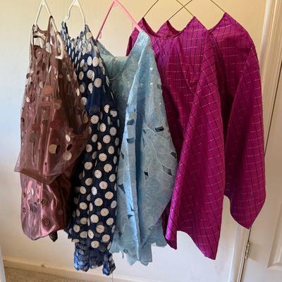 Lot 458: Lot of 5 Traditional Batik/Kente Formal Wear Tops – Assorted Colors & Patterns