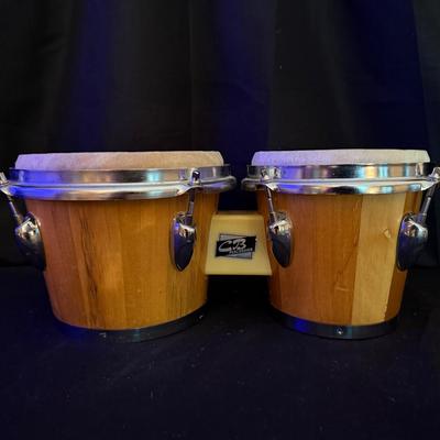 Lot 444: CB Percussion Wooden Bongo Drums – Made in Taiwan