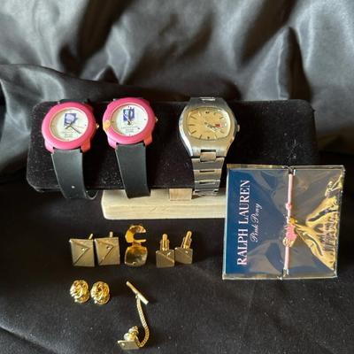 Lot 510: Watches, Cufflinks, and a Pink Pony