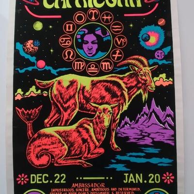 C & C Art Trading Black Light Poster "Capricorn"
