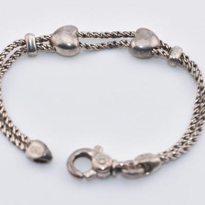 Tiffany & Co. Puffed Heart - Sterling Silver Chain Bracelet