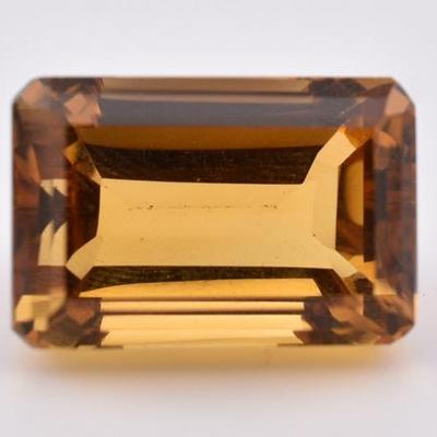 30.6 Carat Natural Unheated Rectangular Citrine - VVS