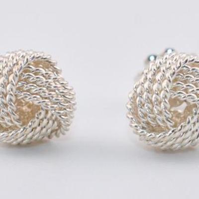 Tiffany & Co. Love Knot - Sterling Silver Stud Earrings