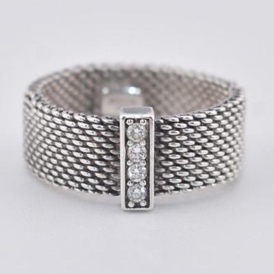 Tiffany & Co. Somerset - Sterling Silver Mesh Band Ring