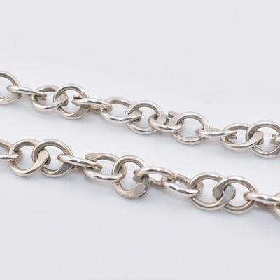 Sterling Silver Pearl Link Necklace