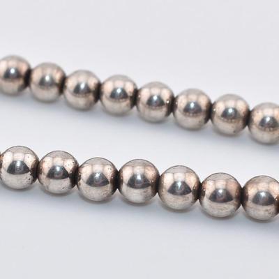 Southwestern Silver Beaded Necklace