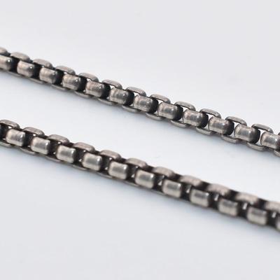 David Yurman - Sterling Silver & 14k Yellow Gold Box Necklace