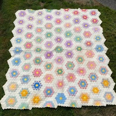 Grandmother’s Flower Garden Quilt