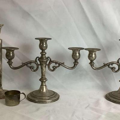 Lunt Sterling Baby Cup/Weighted Candlesticks