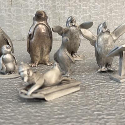 Petite Pewter Penguins