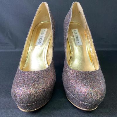 Steve Madden Purple Glitter  SZ 8