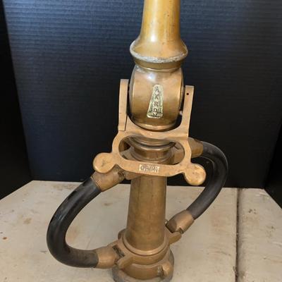 Vintage Akron Brass Fire Hose Nozzle - Great Condition!