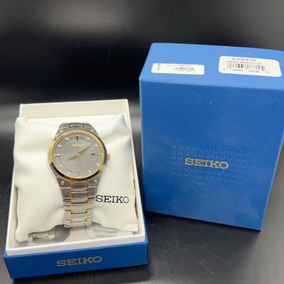 Men’s Seiko Solar Bracelet Two Toned Watch - SNE 430 - Original mi
