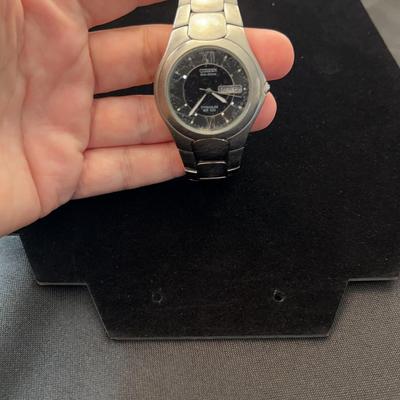 Titanium Men’s Citizen Watch With Roman Numeral Face