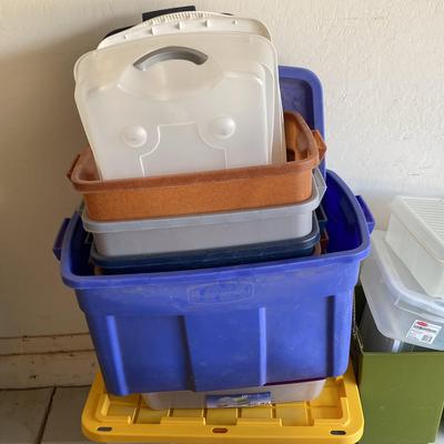Variety of Storage Containers And Crates W/ -and W/O Lids