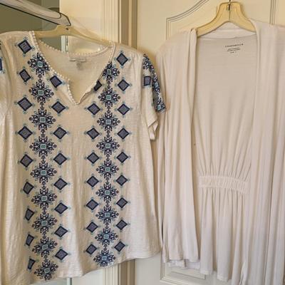 Charter Club Women’s Shirt And Cardigan Size Large
