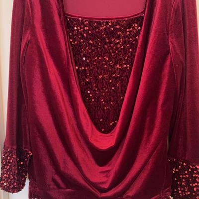 Dark Red Women’s Dressy Top Size Large