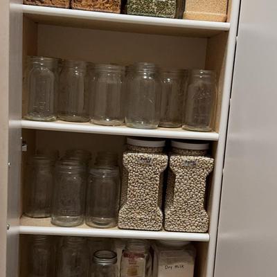 Large Lot Of Mason Jars And Emergency Food Storage