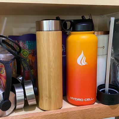 Hydro Cell Water Bottle With Assorted Water Bottles And Replacement Lids And Liners For Water Bottle