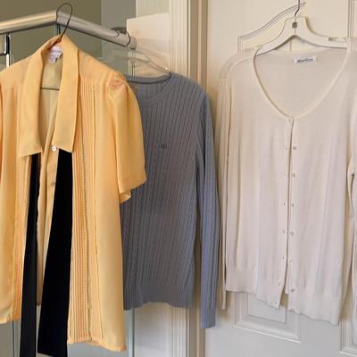 Kenneth Cole Button Sweater, IZOD Sweater (XL) and Susan Hutton Button Shirt (12)