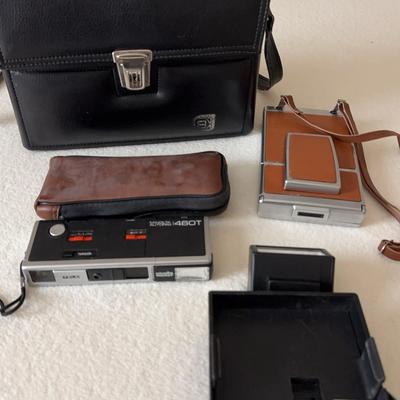 Antique Polaroid Camera And Film Camera