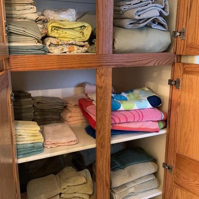 Everything in this Linen Closet: Assorted Towels, Linens, Bath mats, Beach Towels