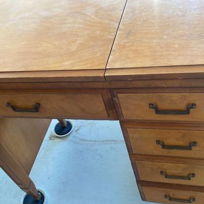 High Top Desk With Kneehole And Drawers
