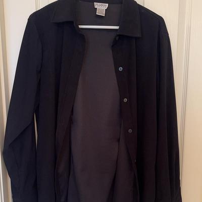 Allison Taylor Black Button Up Long Sleeve Size Large