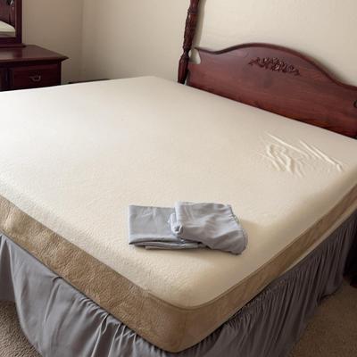 Queen Headboard With Stress-O-Pedic King Mattress, Box Springs, And King Frame