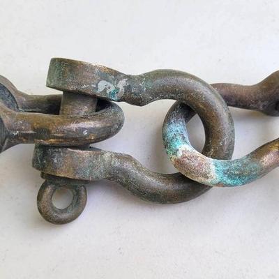 Vintage Heavy Duty Brass Shackles With Screw Pins