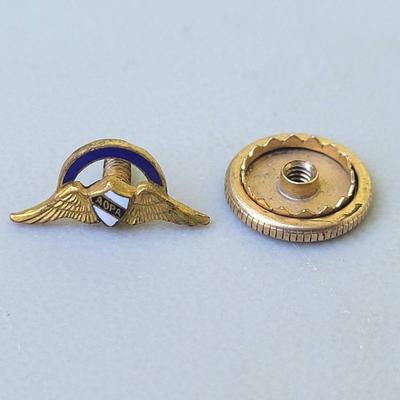 Vintage AOPA Aircraft Owners & Pilots Assc Wings Small Badge Flight Lapel Pin\n