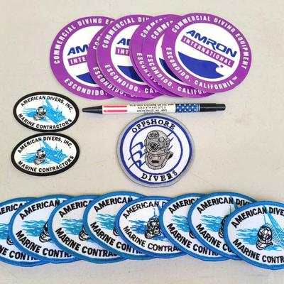 Vintage Collectible Dive Co. Patches And Stickers