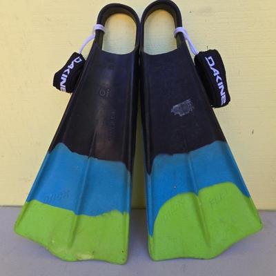 Super XL Voit Custom Model Duck Feet Swim Fins w/ Da Kine Ankle Leashes