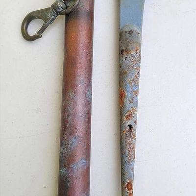 Vintage Commercial Diving Spud Wrench In Custom Made Copper Sheath