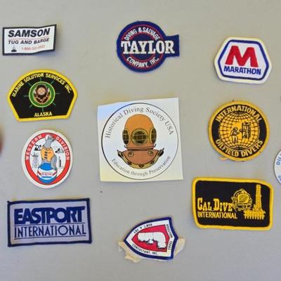 Vintage Collectible Diving And Oilfield Patches And Magnets