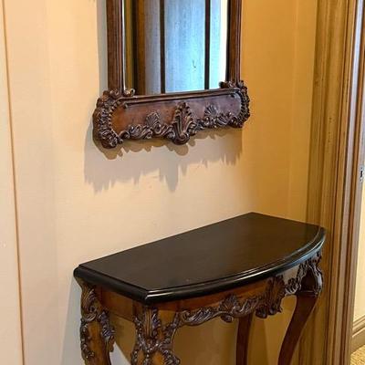 Console Table and Mirror