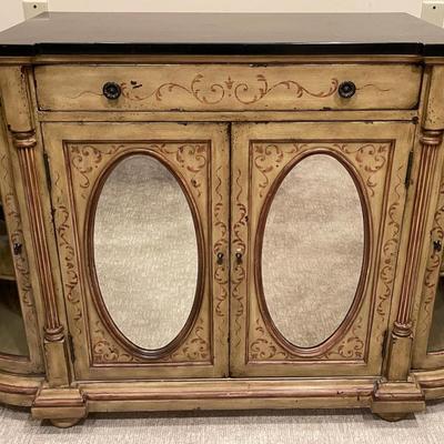 Antique-Style Display Credenza