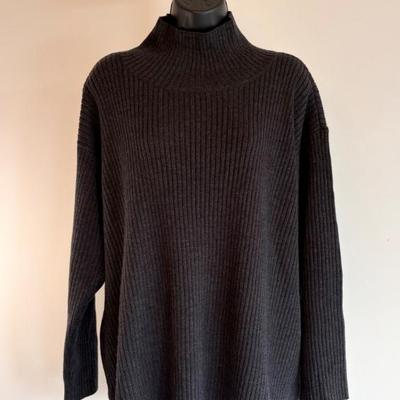 Classic Grey Wool Sweater - Eileen Fisher - NWT