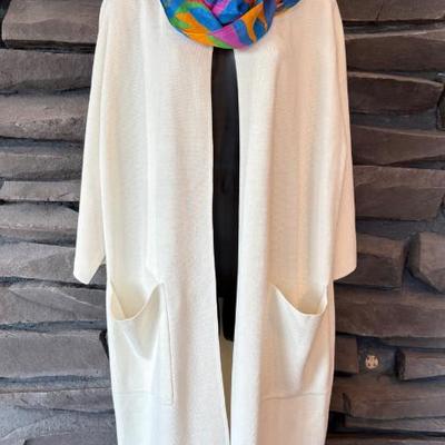 Spectacular Ivory Duster - Eileen Fisher - NWT