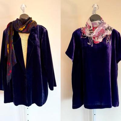 Velvet, Linen, & Cotton Separates + Scarf- Eileen Fisher - NWT