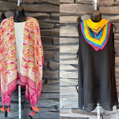 2 Silk Tops & Scarf/Wrap  - Eileen Fisher