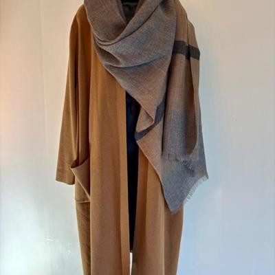 Classic Wool Knit Duster + Scarf - J Jill